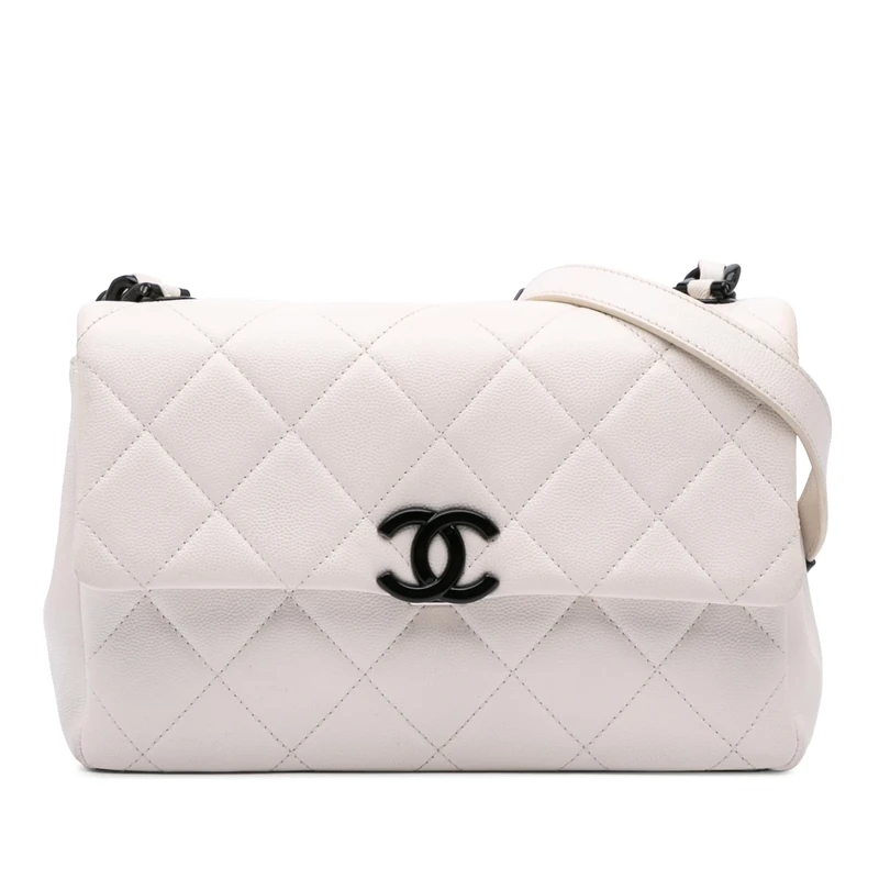 Chanel Pre-Loved Medium Quilted Caviar My Everything Flap Crossbody Bag