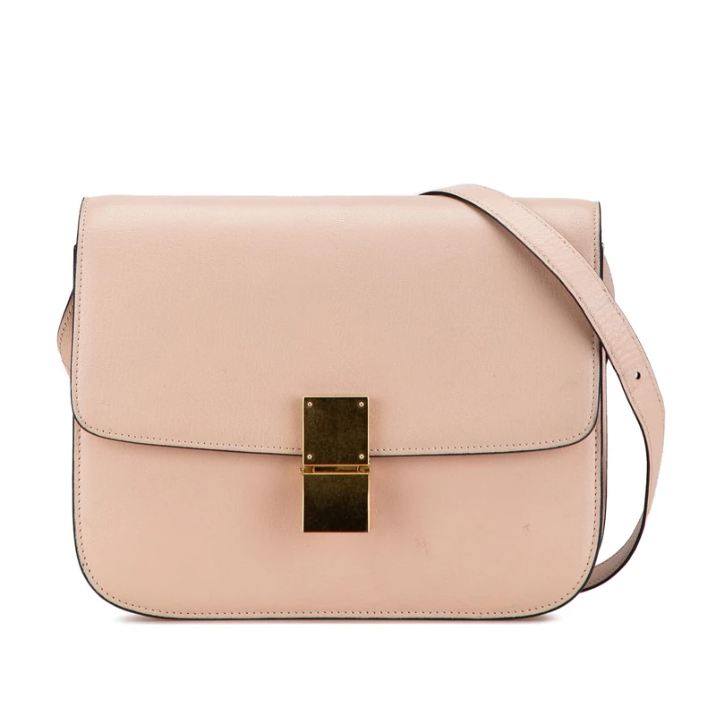 Celine Pre-Loved Medium Calfskin Classic Box Crossbody Bag