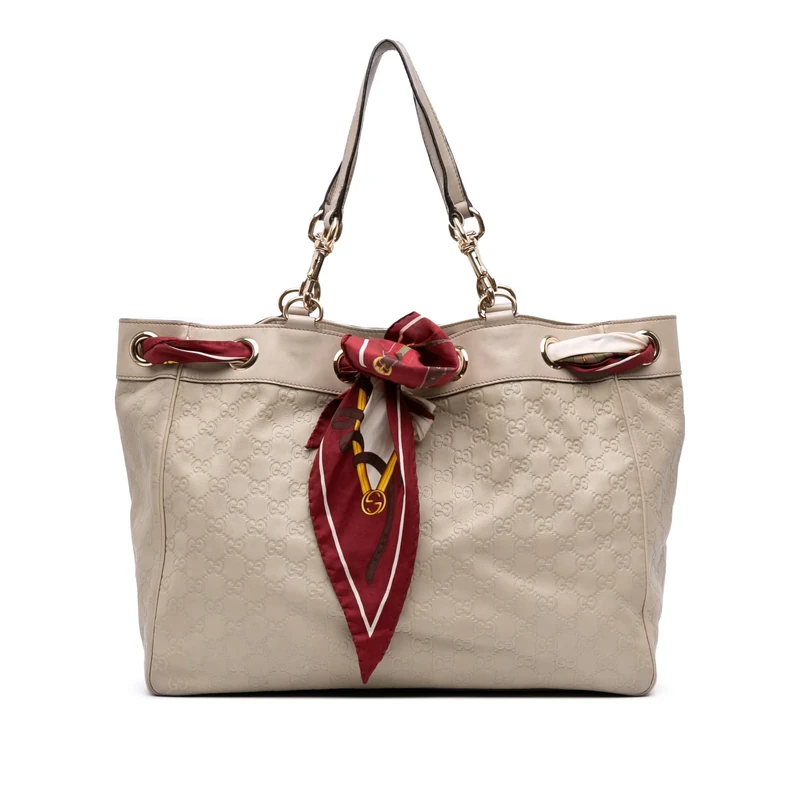 Pre-Loved Large Guccissima Positano Scarf Tote