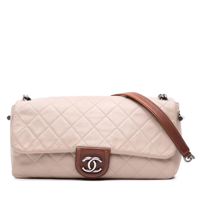Chanel Pre-Loved Large Quilted Lambskin Country Chic Flap Shoulder Bag