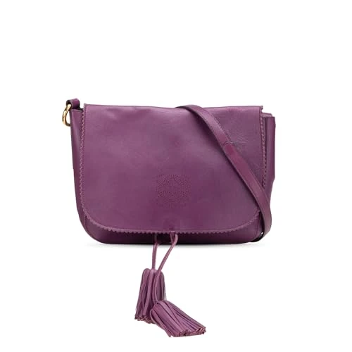 LOEWE Pre-Loved Nappa Anagram Tassel Crossbody Bag