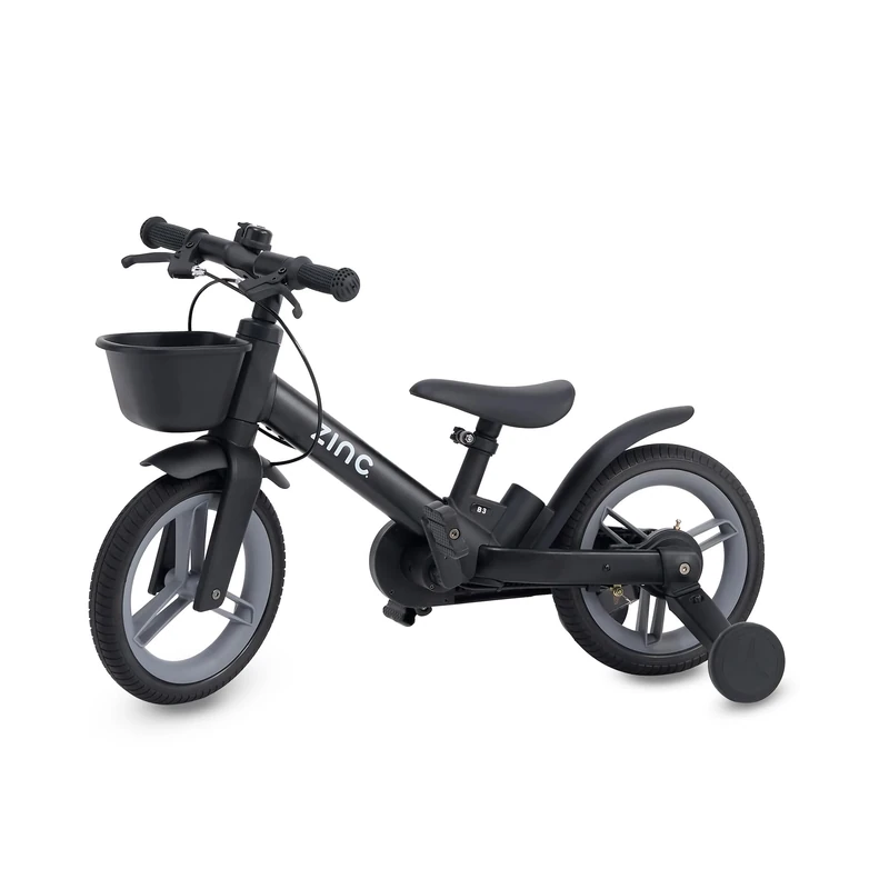ZINC Multi Functional Training Bike for Kids 2-6 Years - 5 Stage Girls & Boys Bike with Removable Stabilisers & Parent Control Bar, 25kg Max Weight - Lightweight Kids Bicycle, 98% Pre-Assembled