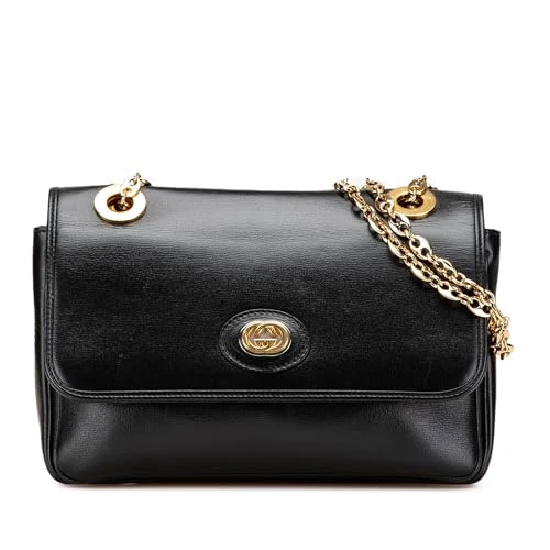 Pre-Loved Small Leather Marina Chain Shoulder Bag