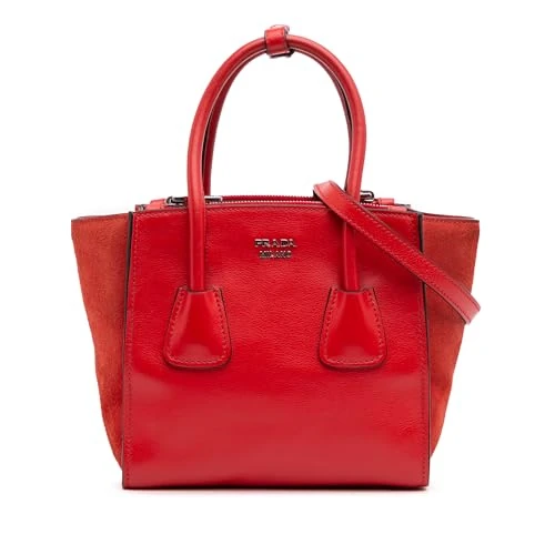 Prada Pre-Loved Small Glace Calf Twin Pocket Satchel