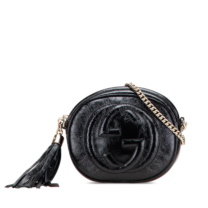 Gucci Pre-Loved Mini Patent Soho Chain Bag