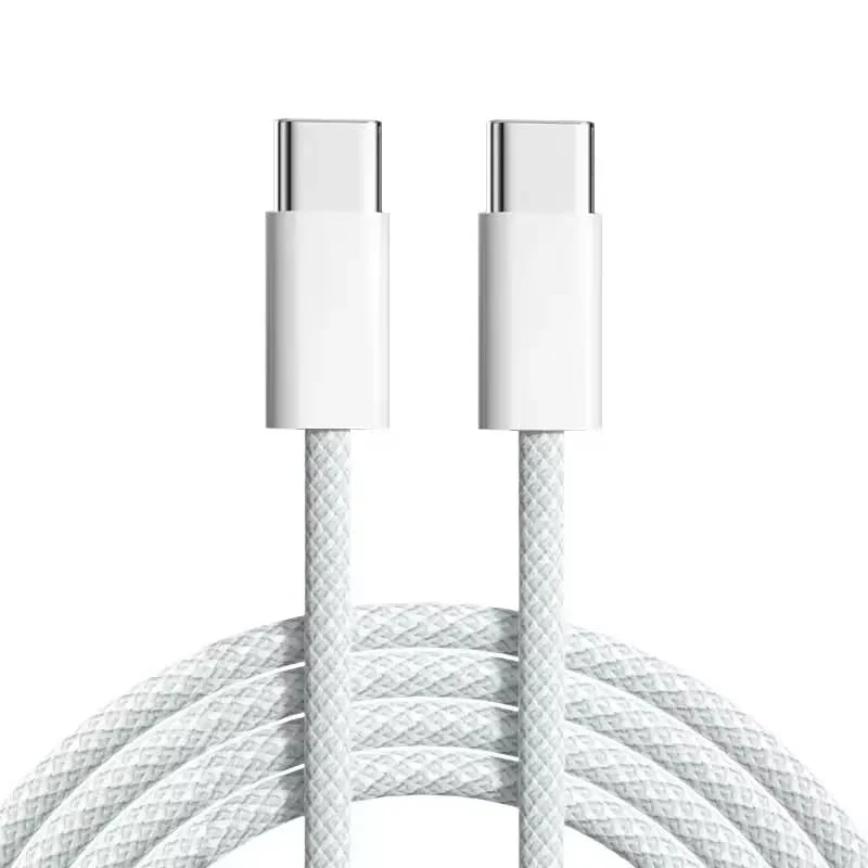 1m USB-C to USB-C Cable, Nylon Braided, High-Speed Charging & Data Sync, Durable Type-C Cable for iPhone 17 Pro Max, Samsung Galaxy S25 Ultra, Google Pixel 10, iPad, Macbook