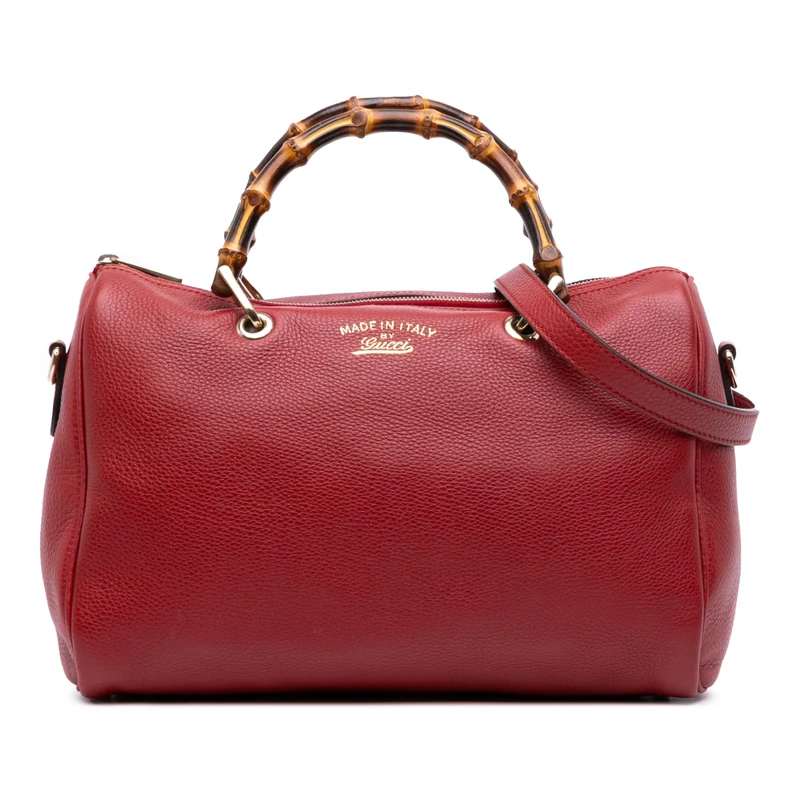 Pre-Loved Calfskin Bamboo Shopper Boston