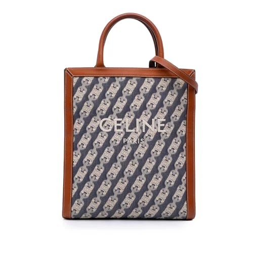 Celine Pre-Loved Small Triomphe Canvas Maillon Vertical Cabas Satchel Handbag