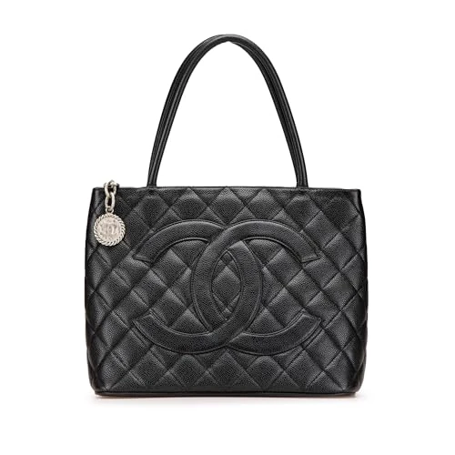 Chanel Pre-Loved Caviar Medallion Tote Bag