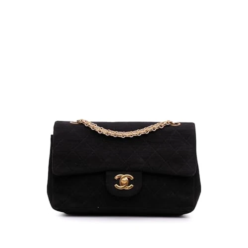 Chanel Pre-Loved Small Classic Jersey Double Flap Shoulder Bag