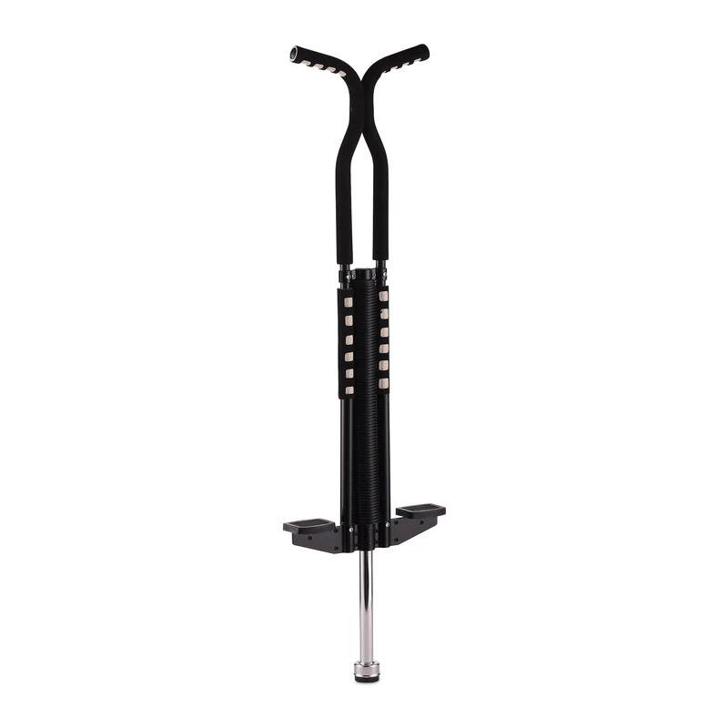 Relaxdays Pogo Stick for Kids, Padded, Non-Slip, Outdoor Bouncing Toy, up to 60kg, 103x29x6cm, Stainless Steel - Image 1