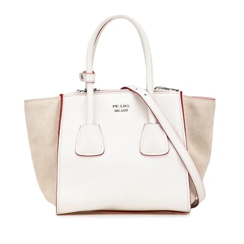 Prada Pre-Loved Mini Scamosciato Trimmed Glace Calf Twin Pocket Satchel Handbag