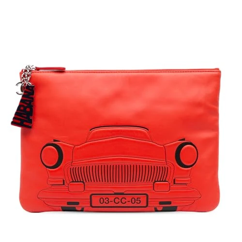 Chanel Pre-Loved Medium Printed Lambskin Cuba La Habana O Case Clutch
