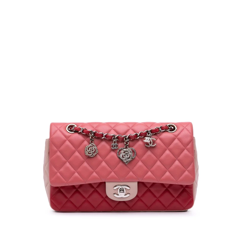 Chanel Medium Classic Tricolor Lambskin Heart Charm Bag - Image 1