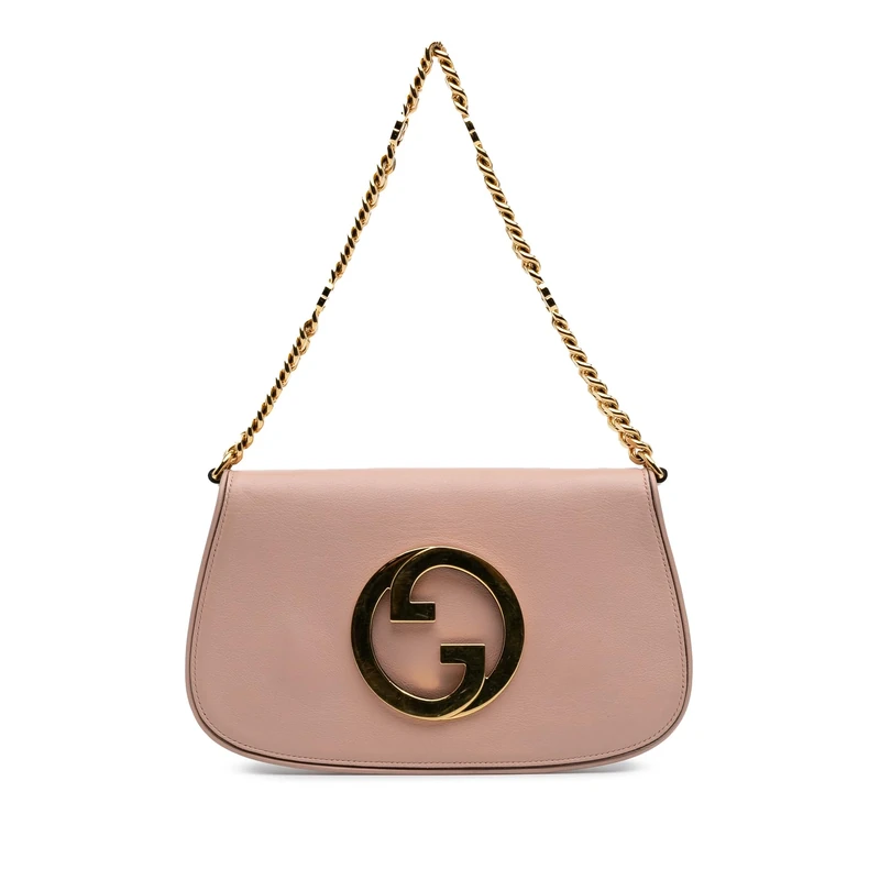 Gucci Pre-Loved Calfskin Blondie Chain Satchel Handbag