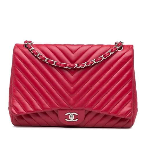 Chanel Pre-Loved Maxi Classic Chevron Lambskin Single Flap Shoulder Bag