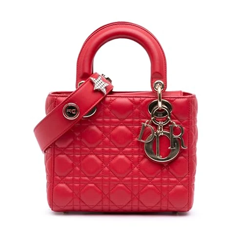 Dior Pre-Loved Small Lambskin Cannage My Abcdior Lady Handbag