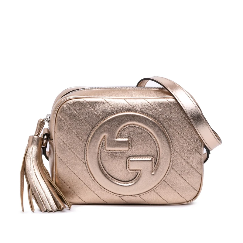 Gucci Pre-Loved Small Metallic Calfskin Blondie Crossbody Bag
