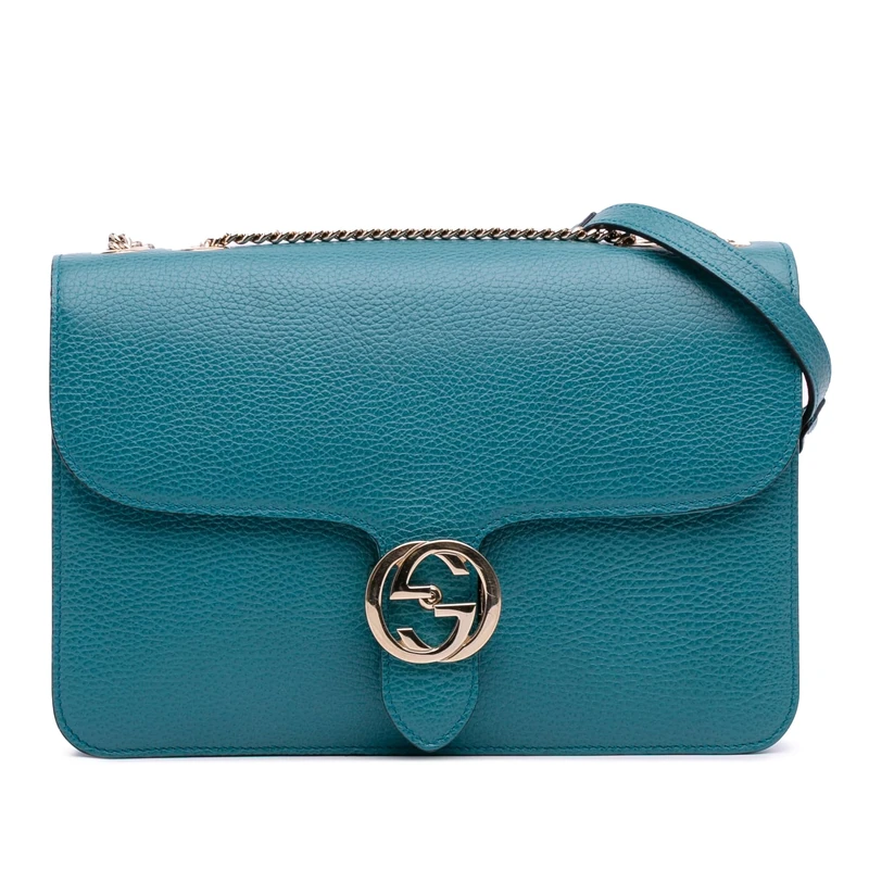 Gucci Pre-Loved Medium Dollar Calfskin Interlocking G Crossbody Bag