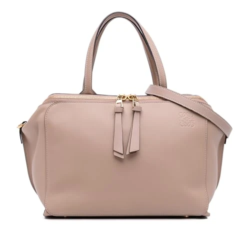 LOEWE Pre-Loved Anagram Leather Zipper Bag