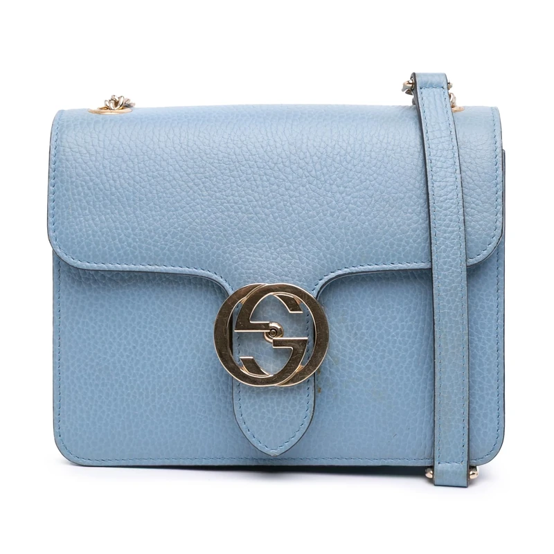 Gucci Pre-Loved Small Dollar Calfskin Interlocking G Crossbody Bag