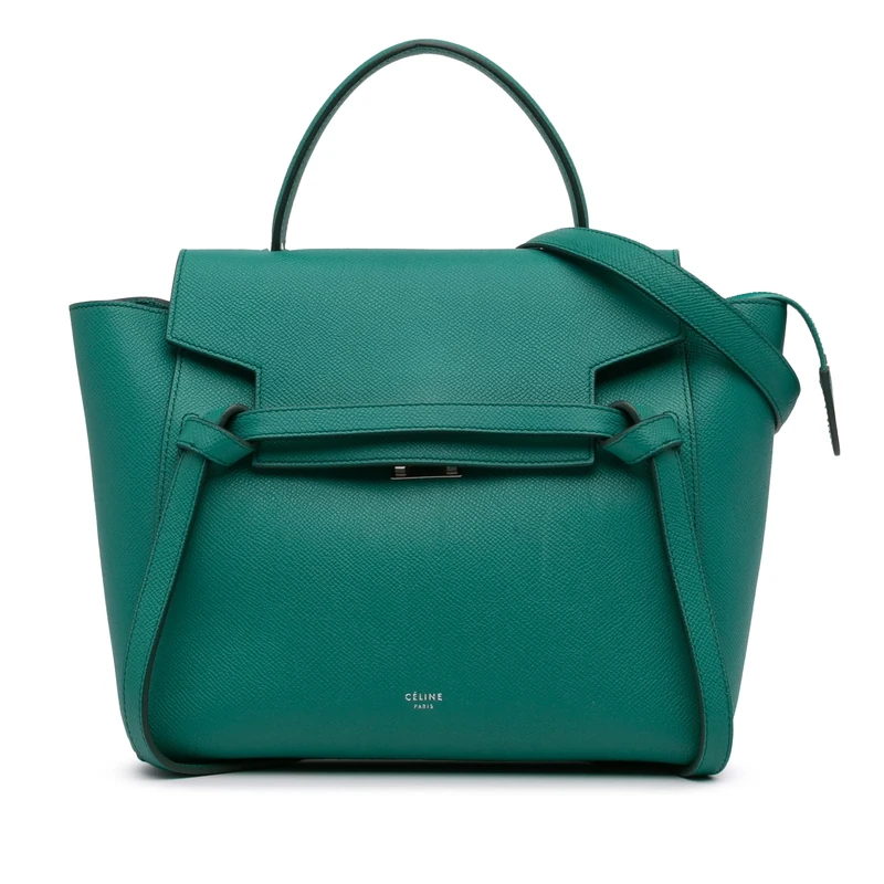 Pre-Loved Mini Grained Calfskin Belt Bag
