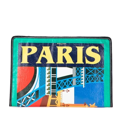 Pre-Loved Lambskin Bazar Paris City Arena Clutch
