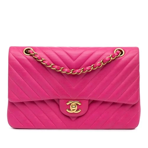 Chanel Pre-Loved Medium Classic Chevron Lambskin Double Flap Shoulder Bag