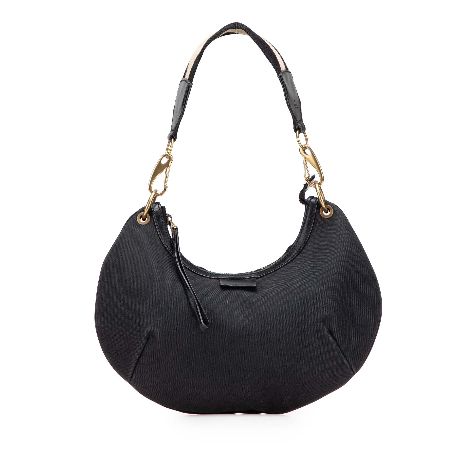 Gucci Pre-Loved Web Canvas Hobo