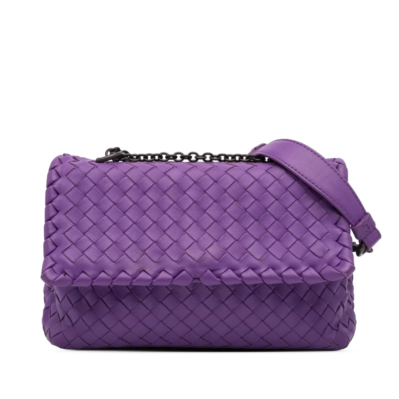 Bottega Veneta Pre-Loved Baby Nappa Intrecciato Olimpia Crossbody Bag