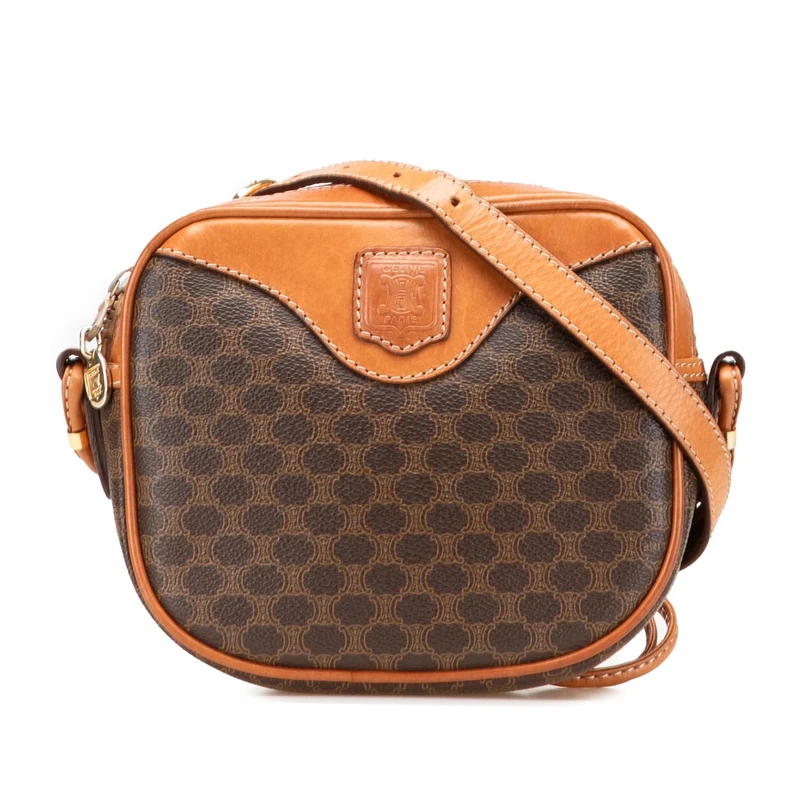 Celine Pre-Loved Macadam Coated Canvas Crossbody Bag