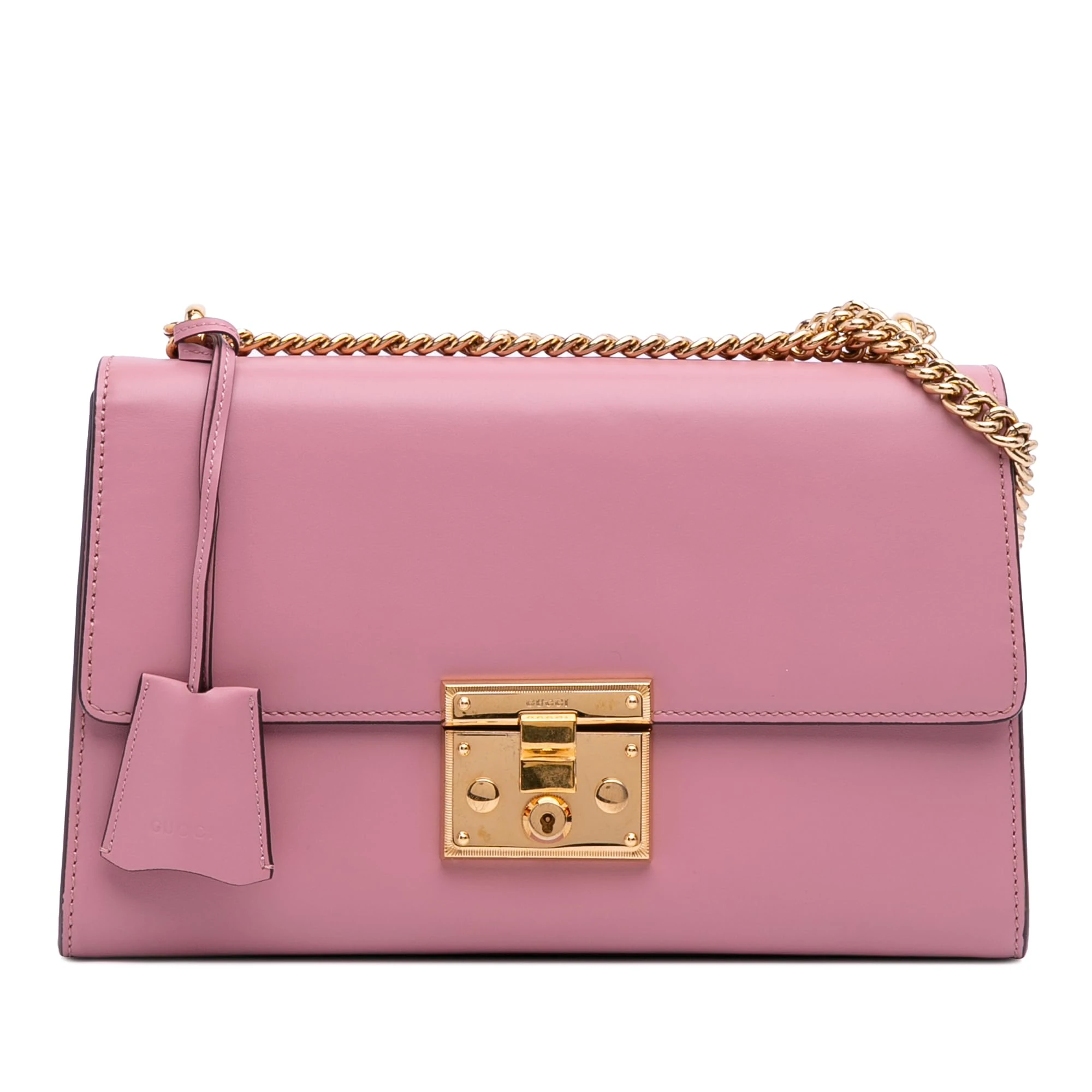Gucci Pre-Loved Medium Leather Padlock Shoulder Bag