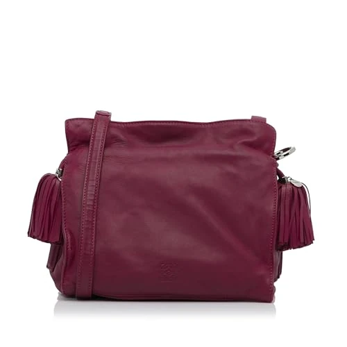 LOEWE Pre-Loved Small Leather Flamenco Crossbody Bag