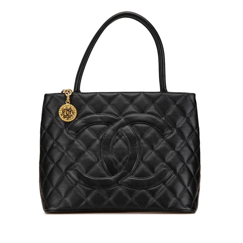 Pre-Loved Caviar Medallion Tote