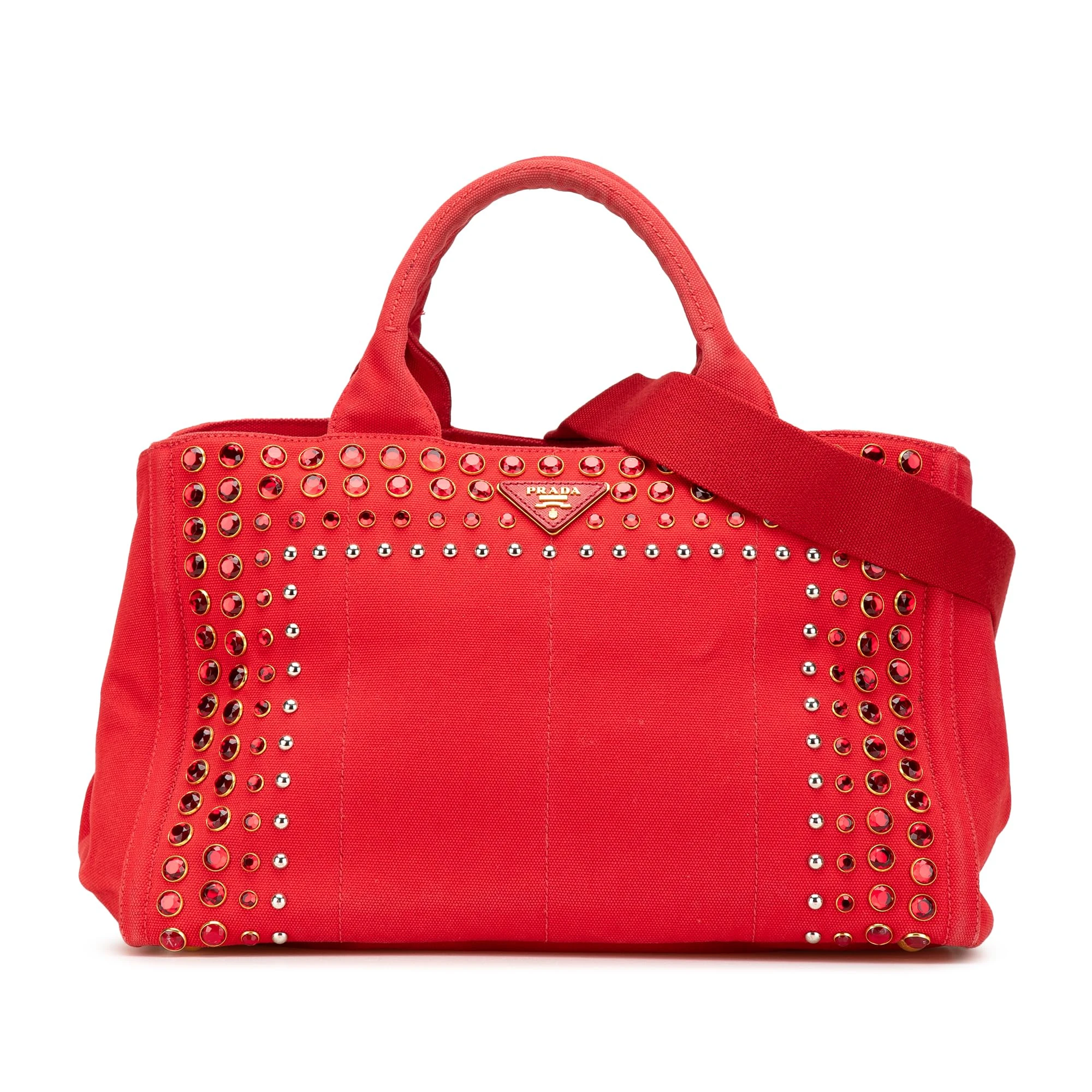 Prada Pre-Loved Canvas Canapa Bijoux Satchel