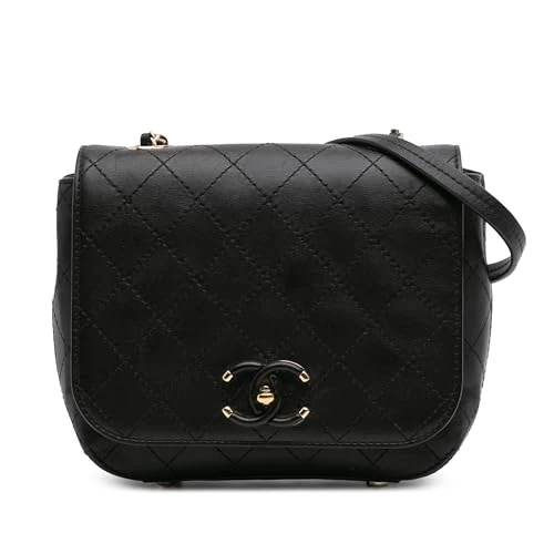 Chanel Pre-Loved Small Stitched Calfskin Covered CC Flap Crossbody Bag