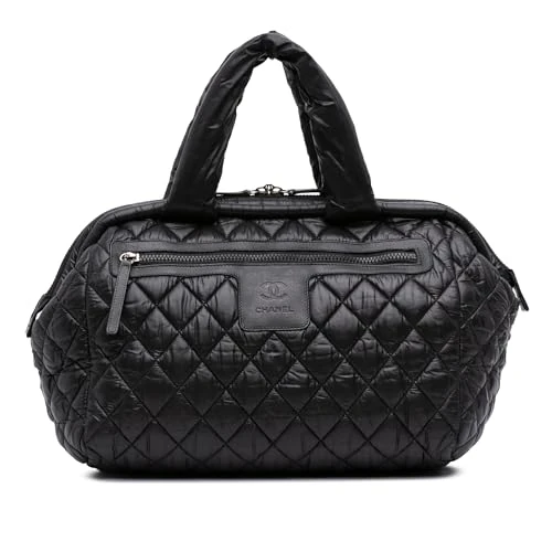 Chanel Pre-Loved Quilted Nylon Coco Cocoon Bowler Bag