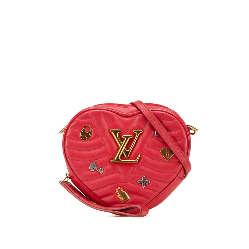 Louis Vuitton Pre-Loved Calfskin Embellished New Wave Love Lock Crossbody Bag