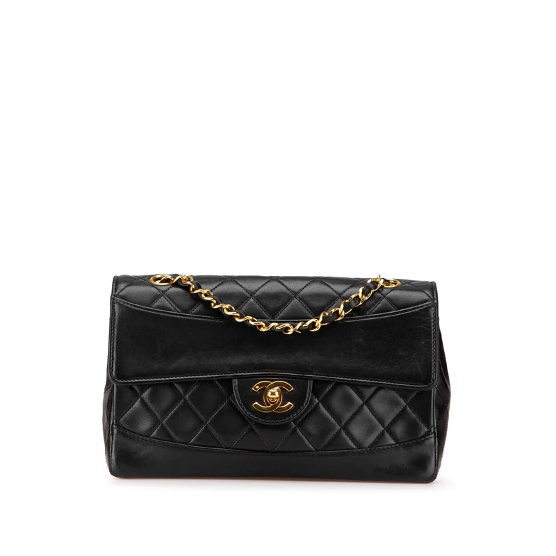 Chanel Pre-Loved Medium CC Quilted Lambskin Single Flap Shoulder Bag
