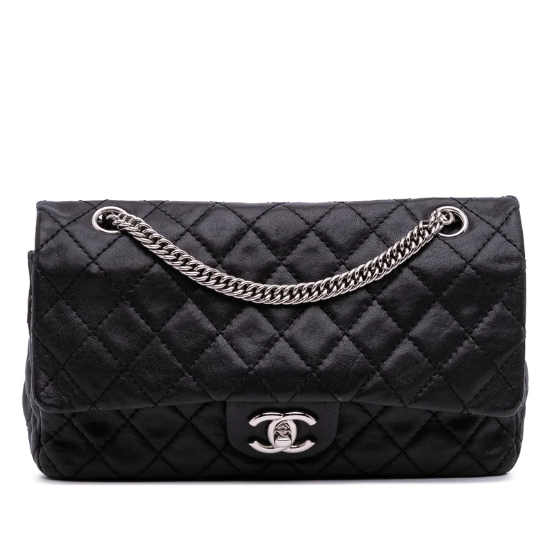 Chanel Pre-Loved Medium Classic Washed Lambskin Bijoux Chain Double Flap