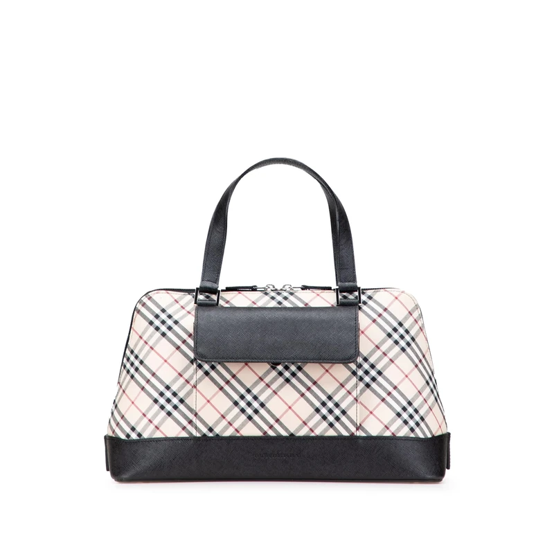 BURBERRY Pre-Loved Nova Check Canvas Handbag