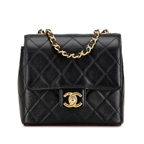 Chanel Pre-Loved Mini Square Classic Goatskin Single Flap Crossbody Bag