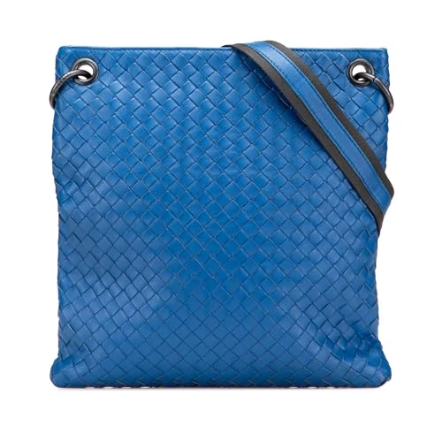 Bottega Veneta Pre-Loved Leather Intrecciato Crossbody Bag
