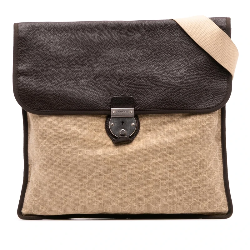 Gucci Pre-Loved GG Canvas Crossbody Bag