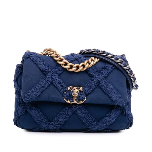 Chanel Pre-Loved Medium Canvas And Cotton 19 Flap Handbag