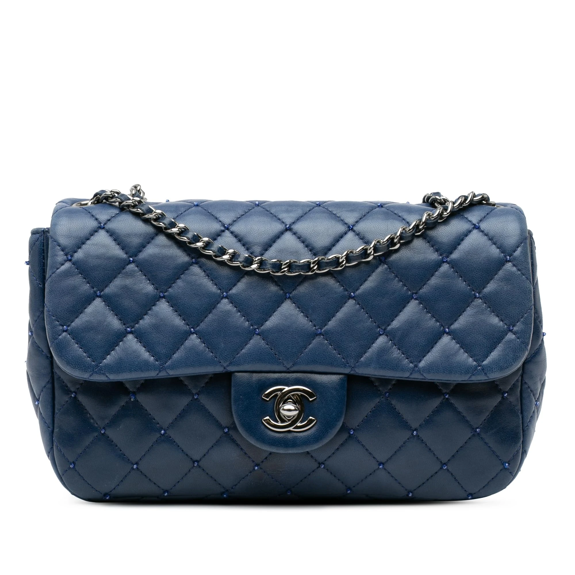 Chanel Pre-Loved Small Quilted Lambskin Beaded Single Flap