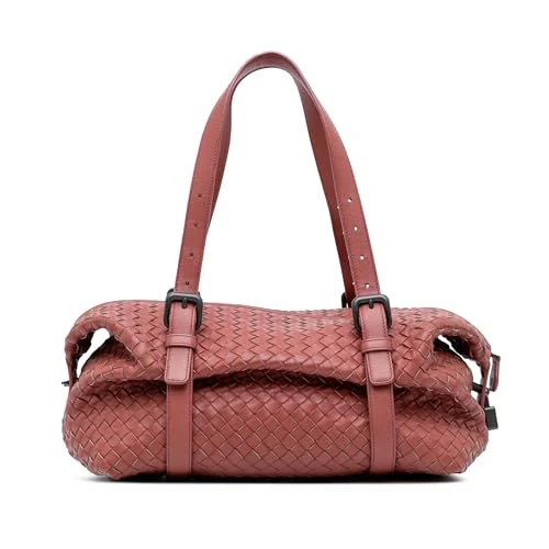 Bottega Veneta Montaigne Nappa Leather Shoulder Bag - Red