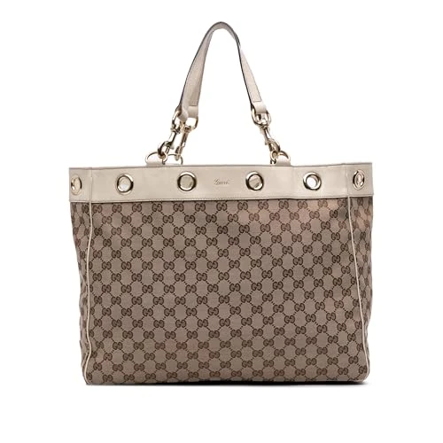 Gucci Pre-Loved Large GG Canvas Positano Tote