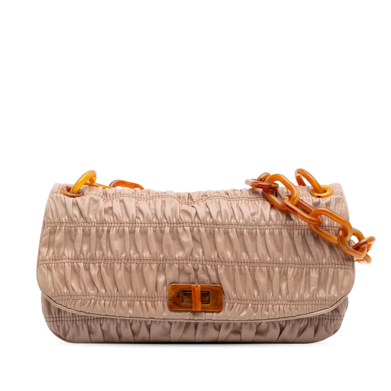 Prada Pre-Loved Nappa Gaufre Resin Chain Shoulder Bag