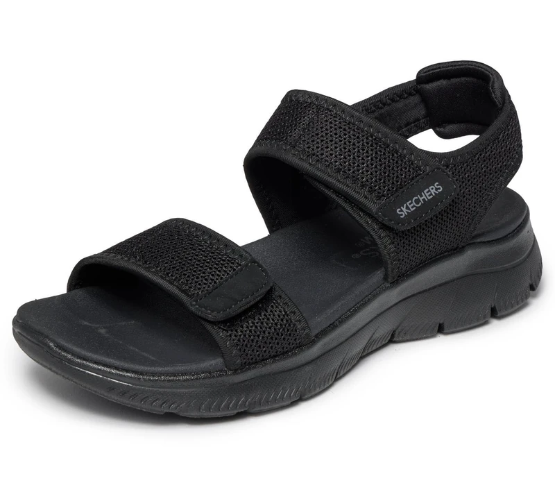 Skechers Women's Summits Sandal Cute Mark Trainers, Black, 4 UK